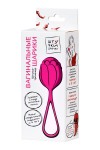 Розовый рельефный вагинальный шарик со шнурком фото 2 — pink-kiss