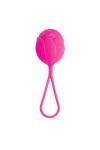 Розовый рельефный вагинальный шарик со шнурком фото 5 — pink-kiss
