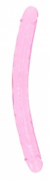 Двусторонний розовый фаллоимитатор - 34 см. фото 1 — pink-kiss