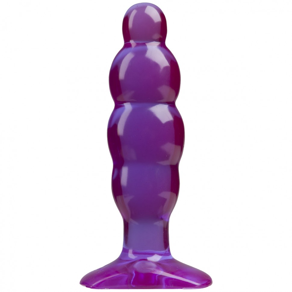 Фиолетовая рельефная анальная пробка SpectraGels Purple Anal Stuffer - 14 см. фото 1 — pink-kiss