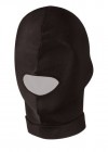 Черная эластичная маска на голову с прорезью для рта фото 1 — pink-kiss