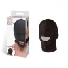 Черная эластичная маска на голову с прорезью для рта фото 3 — pink-kiss
