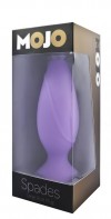 Фиолетовая анальная силиконовая пробка Mojo - 11 см. фото 2 — pink-kiss