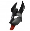 Черная кожаная маска  Дог  с красным языком фото 1 — pink-kiss