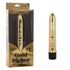 Золотистый классический вибратор Naughty Bits Gold Dicker Personal Vibrator - 19 см. фото 2 — pink-kiss