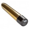 Золотистый классический вибратор Naughty Bits Gold Dicker Personal Vibrator - 19 см. фото 5 — pink-kiss