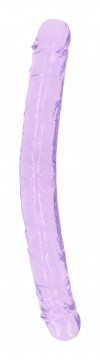 Двусторонний фиолетовый фаллоимитатор - 34 см. фото 1 — pink-kiss