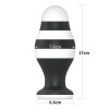Черно-белая анальная втулка 6.5 X-Missioner Butt Plug - 17 см. фото 3 — pink-kiss