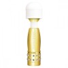 Золотистый жезловый мини-вибратор с кристаллами Mini Massager Gold Edition фото 1 — pink-kiss