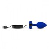 Синяя вибропробка Vibrating Jewel Plug L/XL - 11 см. фото 6 — pink-kiss