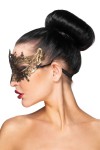 Золотистая карнавальная маска "Каф" фото 2 — pink-kiss