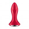 Красная анальная пробка с вибрацией и массажем бусинами Rotator Plug 1+ - 13 см. фото 7 — pink-kiss