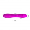 Лиловый перезаряжаемый вибратор Snappy с клиторальным отростком - 19,5 см. фото 4 — pink-kiss