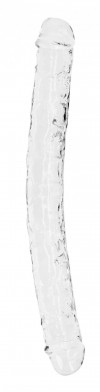 Двусторонний прозрачный фаллоимитатор - 34 см. фото 1 — pink-kiss