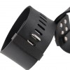 Черные гладкие наручники с металлическими вставками фото 2 — pink-kiss