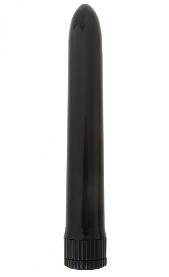 Черный классический вибратор - 18 см. фото 1 — pink-kiss
