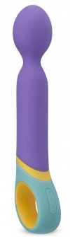 Фиолетовый вибромассажер Base Wand Vibrator - 24 см. фото 1 — pink-kiss