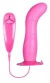 Розовый вибратор для G-точки BUNNY ICY - 18 см. фото 1 — pink-kiss