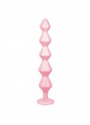 Розовая анальная цепочка с кристаллом Chummy - 16 см. фото 3 — pink-kiss
