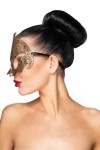 Золотистая карнавальная маска "Нави" фото 2 — pink-kiss