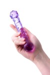 Фиолетовый стеклянный фаллоимитатор с шишечками - 19,5 см. фото 3 — pink-kiss