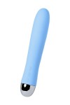 Голубой силиконовый вибратор с функцией нагрева и пульсирующими шариками FAHRENHEIT - 19 см. фото 2 — pink-kiss