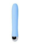 Голубой силиконовый вибратор с функцией нагрева и пульсирующими шариками FAHRENHEIT - 19 см. фото 4 — pink-kiss