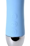 Голубой силиконовый вибратор с функцией нагрева и пульсирующими шариками FAHRENHEIT - 19 см. фото 12 — pink-kiss