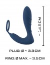 Синий вибростимулятор простаты с кольцом - 14,5 см. фото 7 — pink-kiss