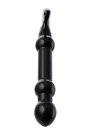 Элегантный чёрный анальный стимулятор с шариками на стволе - 19 см. фото 2 — pink-kiss