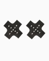 Черные пэстисы-кресты с клепками фото 3 — pink-kiss
