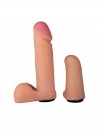 Женский страпон с реалистичной насадкой и вагинальной пробкой - 16 см. фото 9 — pink-kiss