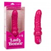 Розовый вибратор-реалистик с блестками Naughty Bits Lady Boner Bendable Personal Vibrator - 20 см. фото 2 — pink-kiss