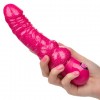 Розовый вибратор-реалистик с блестками Naughty Bits Lady Boner Bendable Personal Vibrator - 20 см. фото 5 — pink-kiss