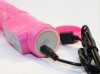 Перезаряжаемый розовый вибратор с ротацией - 22,5 см. фото 2 — pink-kiss