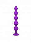 Фиолетовая анальная цепочка с кристаллом Chummy - 16 см. фото 3 — pink-kiss