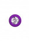 Фиолетовая анальная цепочка с кристаллом Chummy - 16 см. фото 4 — pink-kiss