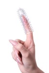 Прозрачная рельефная насадка на палец Arbo - 8 см. фото 3 — pink-kiss
