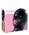 Черная эластичная маска на голову с отверстием для рта фото 2 — pink-kiss