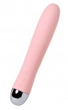 Розовый силиконовый вибратор с функцией нагрева и пульсирующими шариками FAHRENHEIT - 19 см. фото 1 — pink-kiss