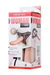 Женский страпон с вагинальной пробкой из неоскина - 18 см. фото 3 — pink-kiss
