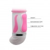 Розовый вибратор с вращением бусин и клиторальной бабочкой - 30 см. фото 4 — pink-kiss