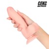 Телесный реалистичный фаллоимитатор на присоске - 19 см. фото 4 — pink-kiss