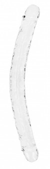 Двусторонний прозрачный фаллоимитатор - 45 см. фото 1 — pink-kiss