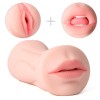 Двусторонний мастурбатор Debby - вагина и ротик фото 2 — pink-kiss