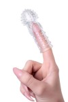 Прозрачная рельефная насадка на палец Hicks - 8,5 см. фото 3 — pink-kiss
