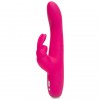 Розовый перезаряжаемый вибратор Rabbit Slimline Curve Rechargeable - 24 см. фото 1 — pink-kiss