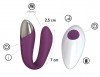 Фиолетовый вибратор для пар Fera с пультом ДУ фото 2 — pink-kiss