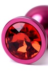 Красный анальный плаг с кристаллом красного цвета - 8,2 см. фото 8 — pink-kiss