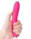 Вибратор со спиралевидным рельефом и функцией нагрева Anya Plum Red - 19,6 см. фото 2 — pink-kiss
